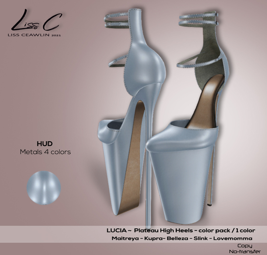 .:LC:. Lucia Plattform Heels (box) blue