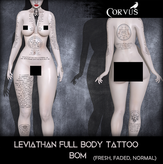 Corvus : Leviathan Full Body Tattoo Bom