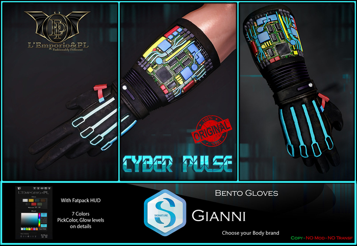 L'Emporio&PL::*Cyber Pulse *::-Gloves-Signature Gianni-Bento-