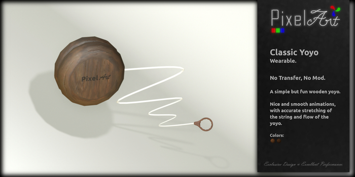 Pixel Art - Classic Wooden Yoyo