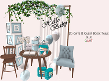 {C} Gifts & Guest Book Table - Blue