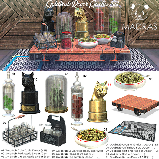 01 GoldFrab Trolly Table Decor