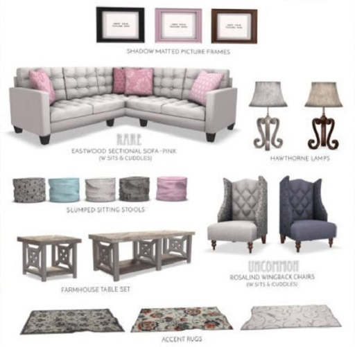 ~GD~ Slumped Sitting Stool - Seafoam GACHA