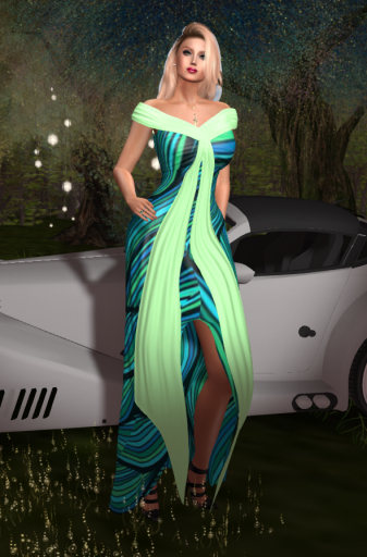 Style by Rafaela Off Shoulder dress Blue BOX