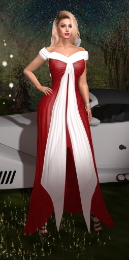 Style by Rafaela Off Shoulder dress Red BOX