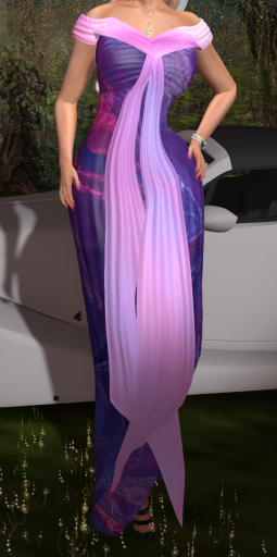 Style by Rafaela Off Shoulder dress Purple BOX