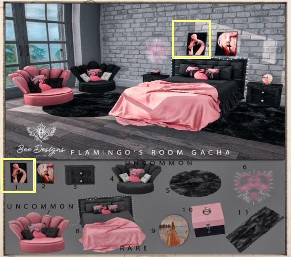 Bee Designs Flamingo's Room 1