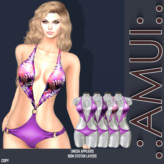 .:AMUI:. LILO - Swimsuit Swimwear - PURPLE