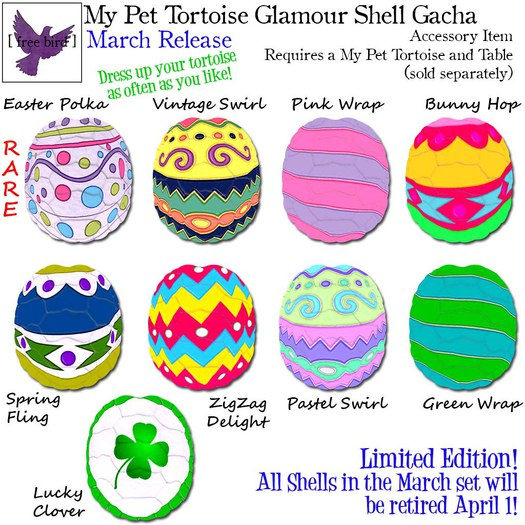 [ free bird ] My Pet Tortoise Glam Shell - Disco