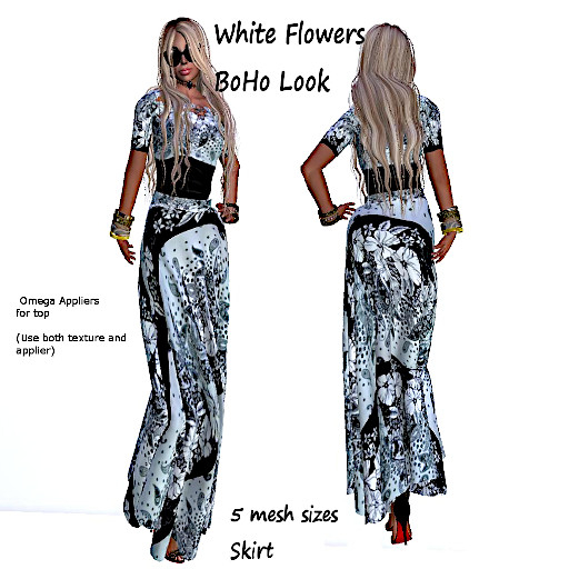 White Flowers BoHo Look