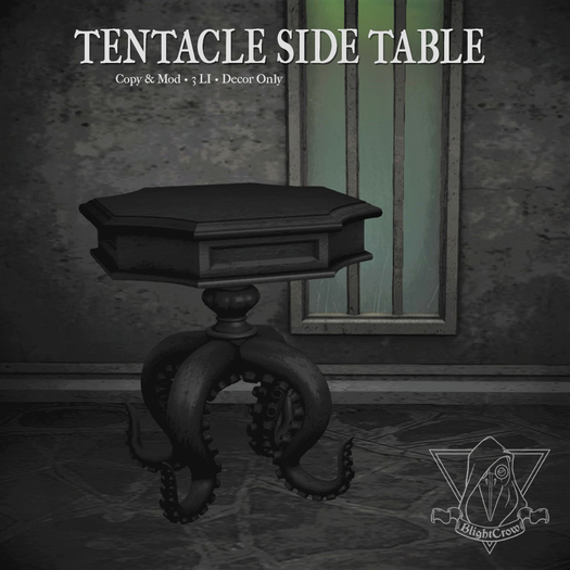 Blightcrow ~⛛~ Tentacle Side Table - Black