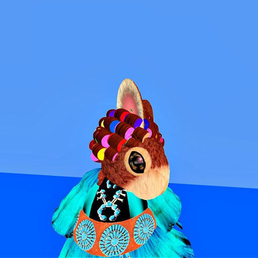 Tiny Hillbilly Hair: Rainbow Curlers - Red hair  129 prims