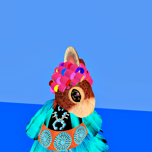 Tiny Hillbilly Hair: Rainbow Curlers - Pink hair  129 prims