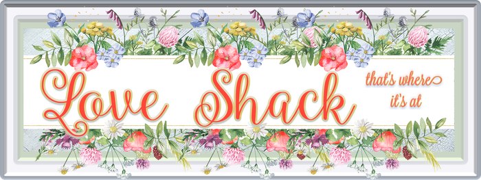 Callipepper- Love Shack -Red V2 Long Sign