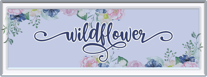 Callipepper- Wildflower V2 -Dusty Blue Long Sign