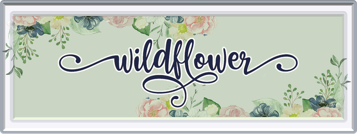 Callipepper- Wildflower V2 -Navy Green Long Sign