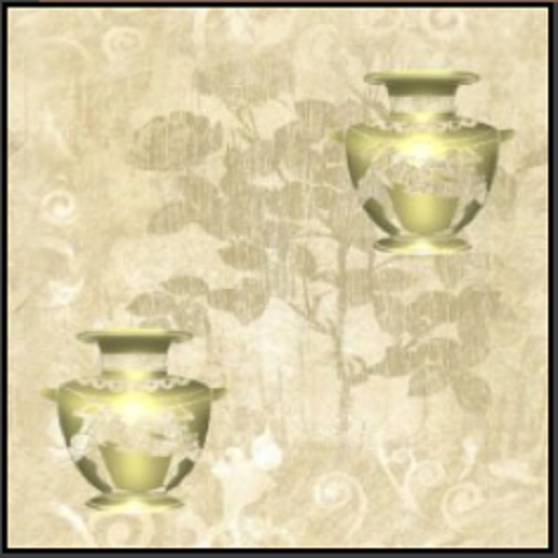 Beige silk texture with vases