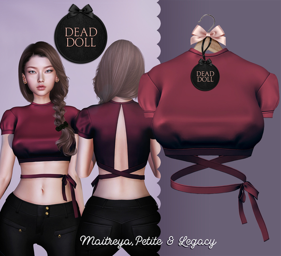 DEAD DOLL - Adele Top - DarkRed