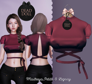 DEAD DOLL - Adele Top - DarkRed
