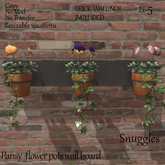 Pansy flower pots wall board By Snuggles