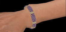 TM Gold Silver and Purple Web Bracelets - Left and Right