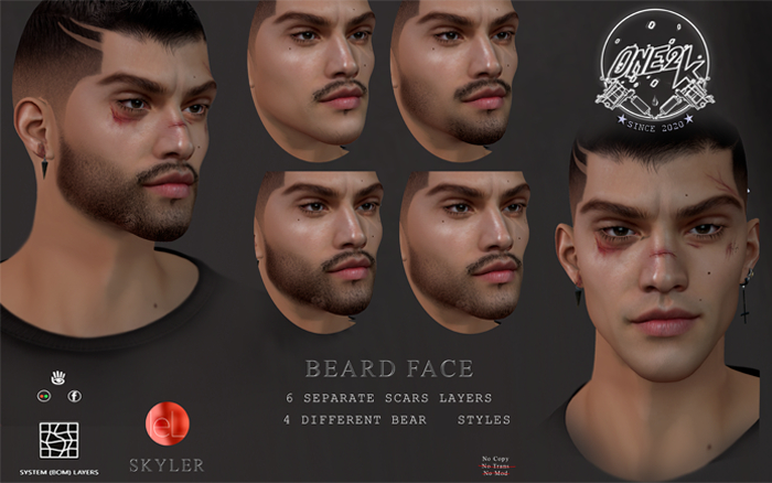 ONE 2K - beard and SCAR  / BOM system (add/touch)