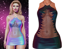 Aspen Ripped Tree Dress [Holo Oilspill] - Maitreya (+Petite) • Legacy