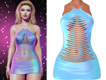 Aspen Ripped Tree Dress [Holo Baby Blue] - Maitreya (+Petite) • Legacy