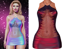 Aspen Ripped Tree Dress [Holo Cherry Red Wine] - Maitreya (+Petite) • Legacy