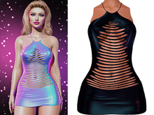 Aspen Ripped Tree Dress [Holo Black] - Maitreya (+Petite) • Legacy