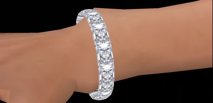 Solid Crystal Bangle Bracelets - Left and Right