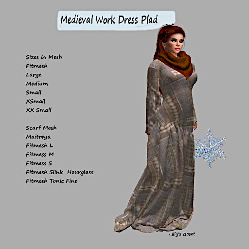 Medieval Work Dress Plad
