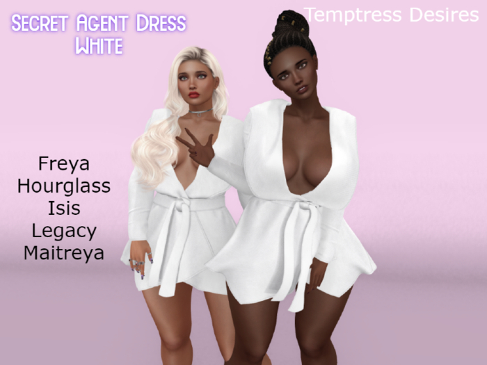 ~TD~ Secret Agent Dress-White-ADD