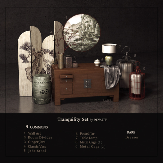 DYNASTY - Tranquility Set - Dresser BOX RARE