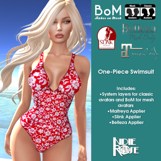 INDIE ROSE - TMP - Two-Piece Swimsuit Installer - Tribal