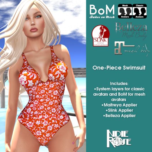 INDIE ROSE - TMP - Two-Piece Swimsuit Installer - Tribal