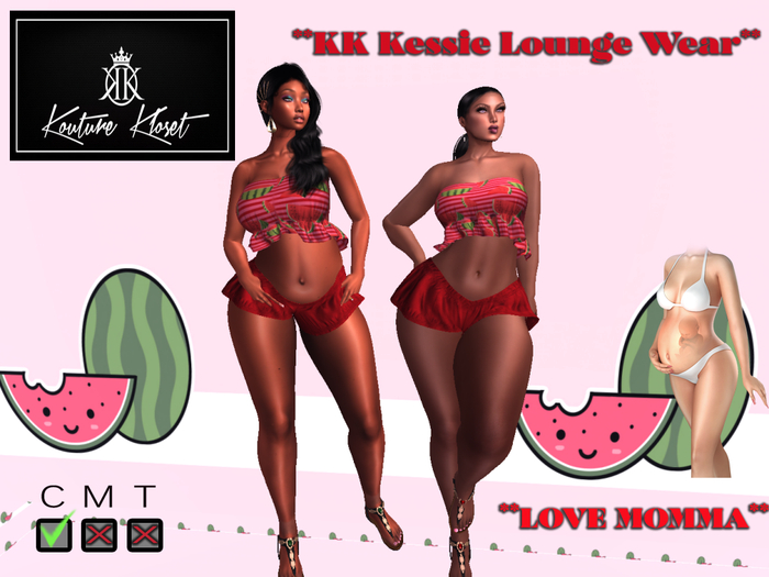 *KK Kessie LoungeWearRed Watermelon  Love Momma BOXED (ADD ME)