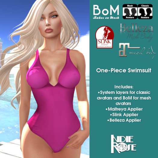 INDIE ROSE - TMP - Two-Piece Swimsuit Installer - Tribal