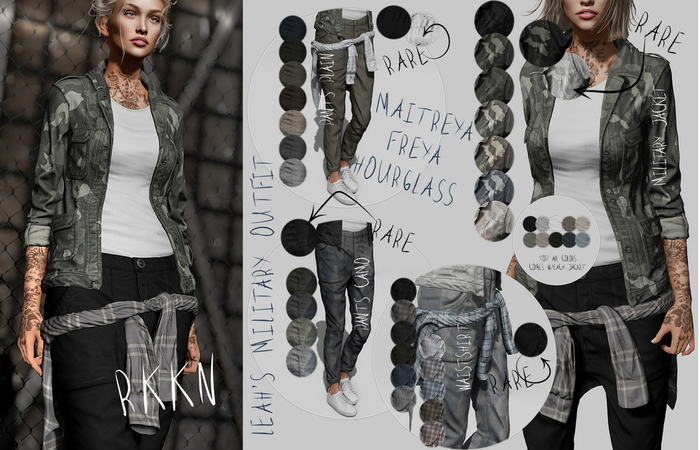 RKKN. Leah's Military Pants LightGrey
