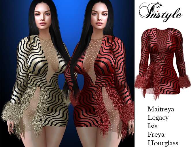 PROMO!!!until 30.11 -Wave Dress - Red (Maitreya,Legacy,Isis,Freya,Hourglass)