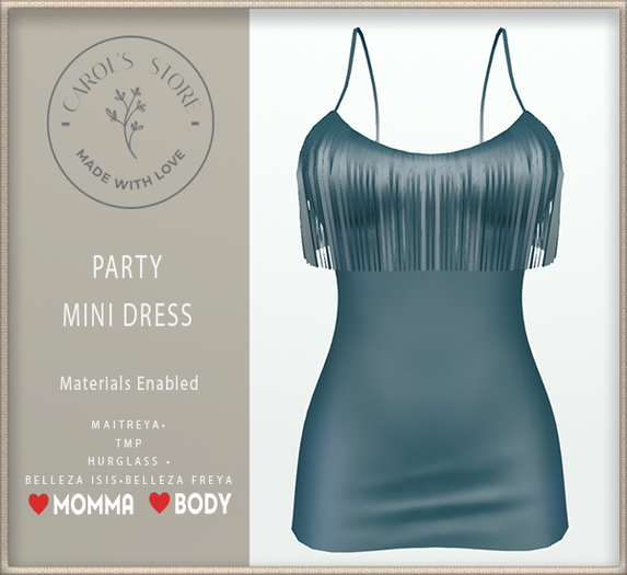 Party Mini Dress Baby Blue 