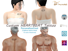D'Luxe - Custom HEARTBEAT Tattoo - Bom, Maitreya, Signature and Omega