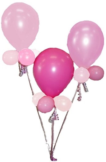 Balloons pink - triple -