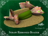 Second Life Marketplace - Grasshopper St Straw Ribboned Boater - Green ...