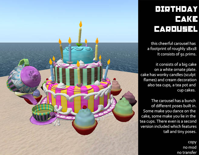 Grim Bros. Birthday Carousel - CAKE CAROUSEL - BOXED