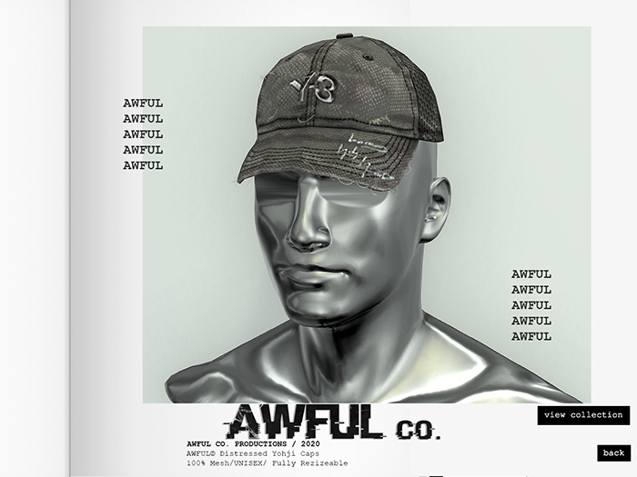 AWFUL. // Distressed Yohji Cap Iron