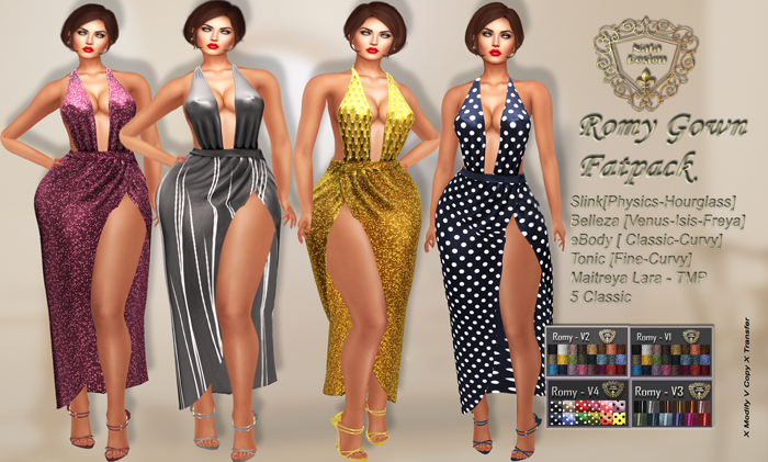 Nala Design - Romy Gown Fatpack -  Mesh Bodies