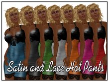 Satin and Lace Hot Pants Multi Pack