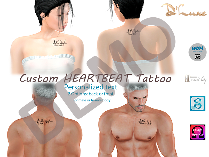 D'Luxe - Custom HEARTBEAT Tattoo - DEMO