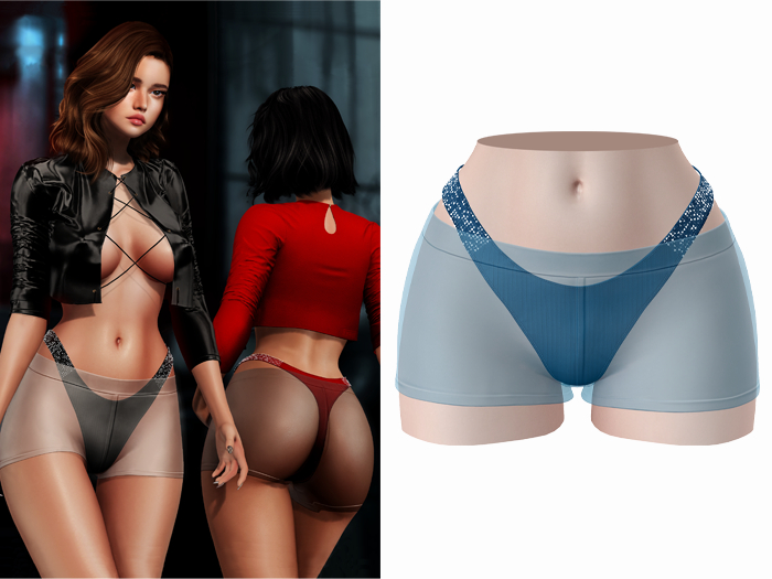 -[ vagrant ]- Ella Shorts - Light Blue